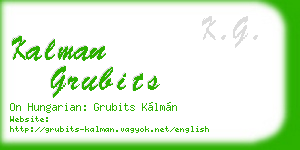 kalman grubits business card