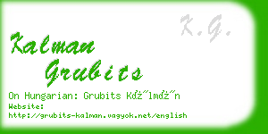 kalman grubits business card